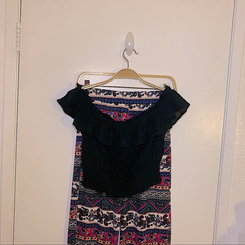 NEW No tags SET Bellbottom black crop top